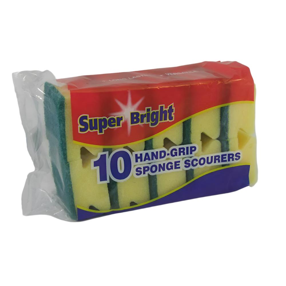 Superbright-Hand-Grip-Sponge-Scourers-Pack-10 Superbright-Hand-Grip-Sponge-Scourers-Pack-10